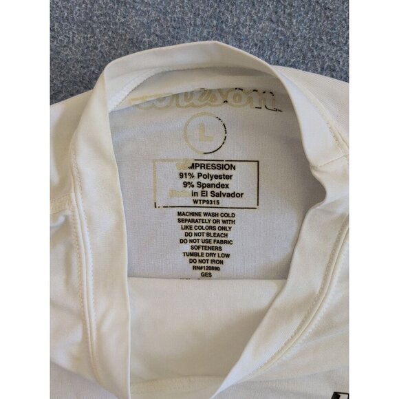 Wilson Protec Mens White Long Sleeve Compression Shirt Size Large - Picture 2 of 5
